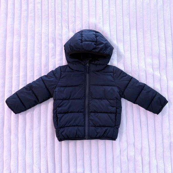 The Children's Place Dark Blue Hooded Puffer Jacket - Picture 5 of 8